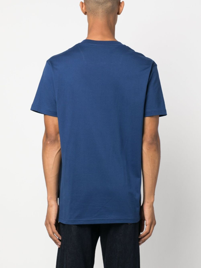 Shop Philipp Plein Iconic Plein Graphic-print T-shirt In Blue