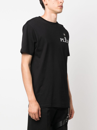 Shop Philipp Plein Ss Iconic Plein Round-neck T-shirt In Black