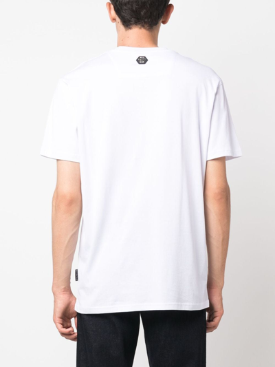 Philipp Plein Ss Skull & Bones Round-neck T-shirt In White