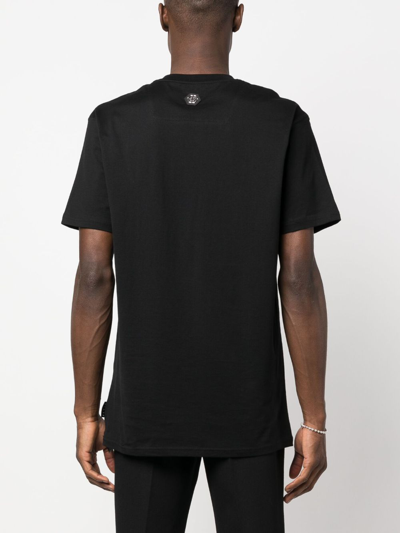 Shop Philipp Plein Skull-print Crew-neck T-shirt In Black