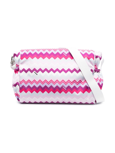 Shop Missoni Zigzag-pattern Changing Bag In Pink
