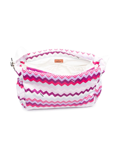 Missoni Zig Zag Print Nylon Changing Bag In Pink