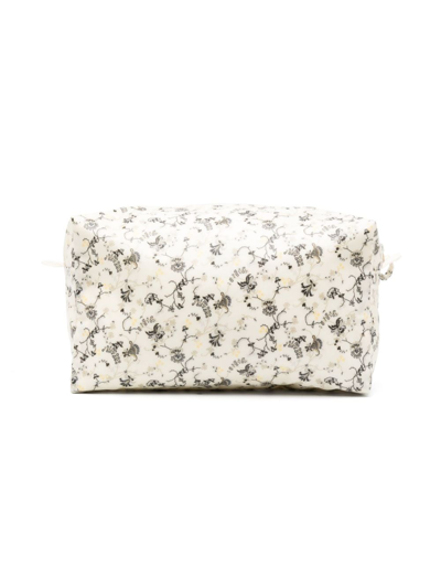 Shop Bonpoint Floral-print Cotton Bag In Neutrals