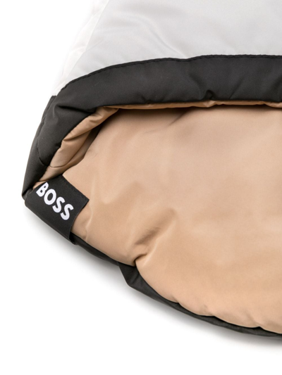 Shop Hugo Boss Colour-block Padded Jacket In Brown