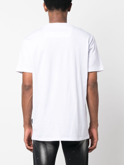 Philipp Plein T-shirt Round Neck Ss Gothic Plein In White