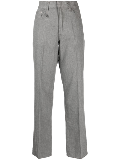 Shop R13 Lemmy Mid-rise Straight-leg Jeans In Grey