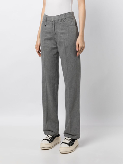 Shop R13 Lemmy Mid-rise Straight-leg Jeans In Grey
