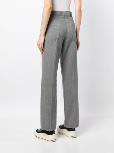 Shop R13 Lemmy Mid-rise Straight-leg Jeans In Grey