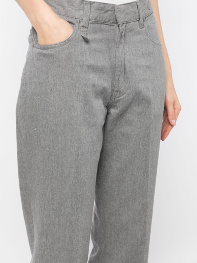 Shop R13 Lemmy Mid-rise Straight-leg Jeans In Grey