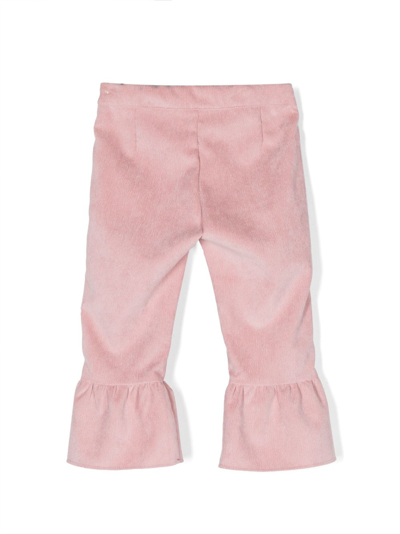 Shop La Stupenderia Ruffle-cuff Trousers In Pink