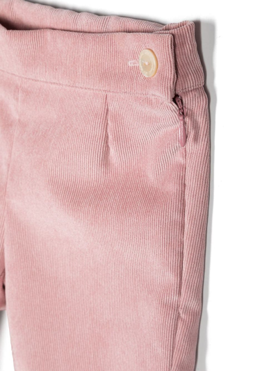 Shop La Stupenderia Ruffle-cuff Trousers In Pink