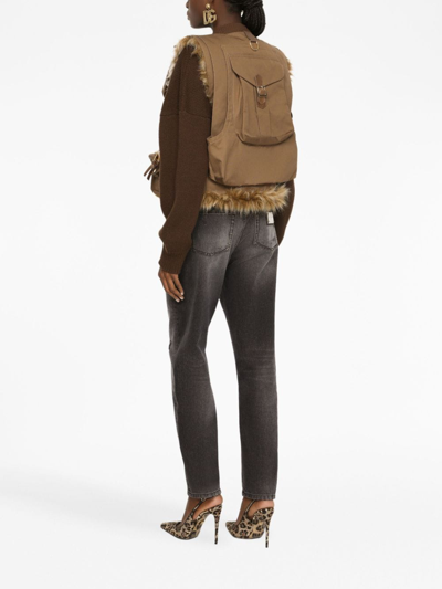 Dolce & Gabbana Boyfriend Jeans In Dark Blue Denim In Grey