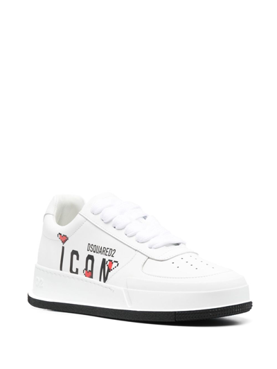 Shop Dsquared2 Canadian Low-top Sneakers In White
