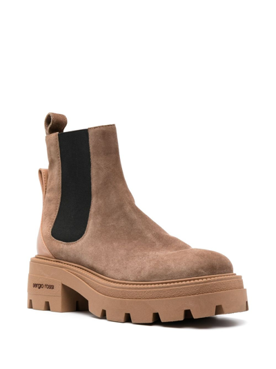 Sergio Rossi 25mm Milla Suede Ankle Boots In Brown