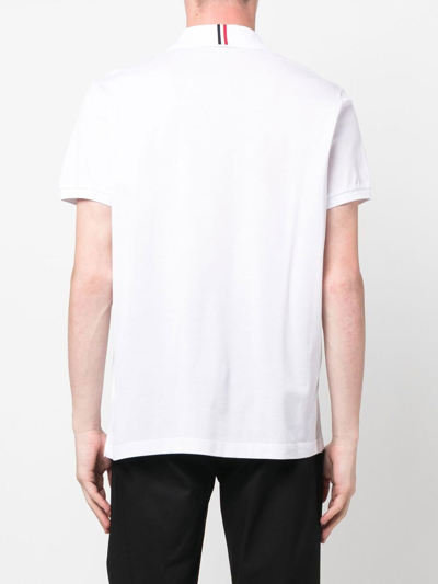 Shop Moncler Logo-patch Polo Shirt In White