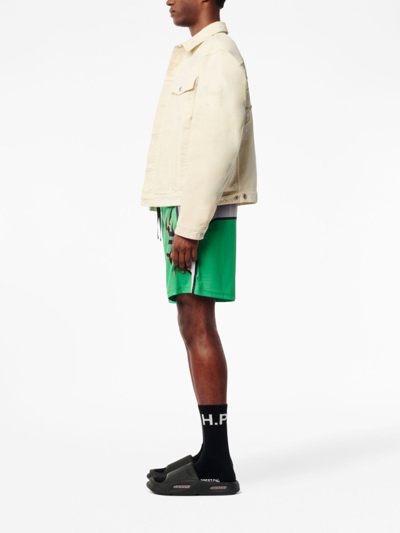 Heron Preston Logo-patch Cotton Jacket In White