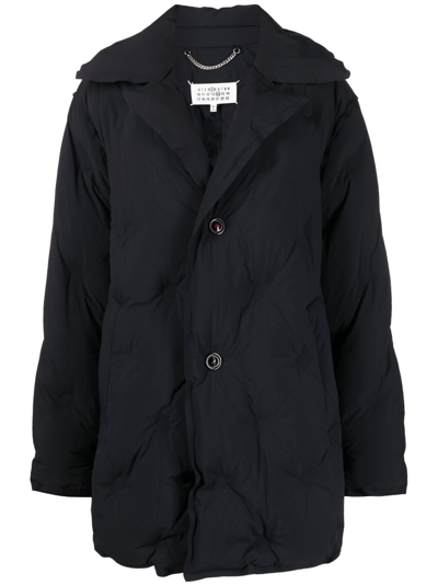 Shop Maison Margiela Spread-collar Padded Puffer Jacket In Black