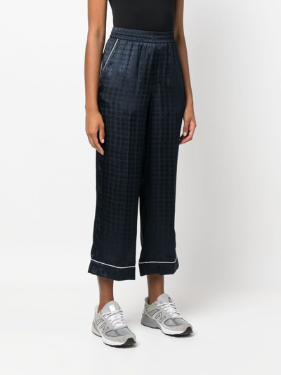 10 Corso Como Circle-motif Straight-leg Trousers In Blue