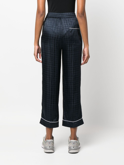 10 Corso Como Circle-motif Straight-leg Trousers In Blue