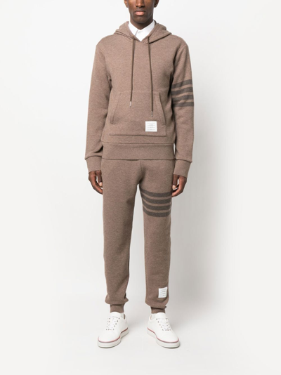 Thom Browne Wool Loopback 4-bar Sweatpants In Brown