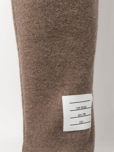 Thom Browne Wool Loopback 4-bar Sweatpants In Brown