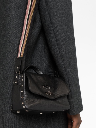 Zanellato Mini Postina Leather Tote Bag In Black