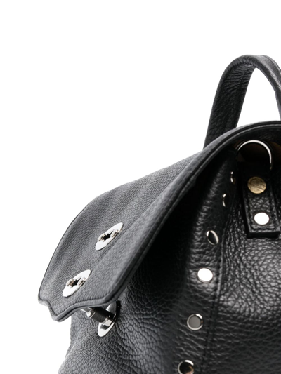 Zanellato Mini Postina Leather Tote Bag In Black