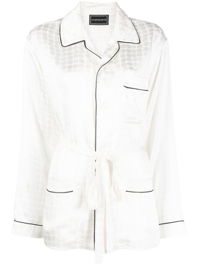 Shop 10 Corso Como Circle-motif Belted-waist Shirt In White