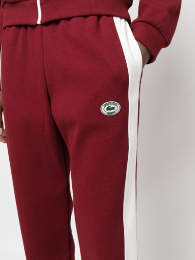 Shop Sporty And Rich X Lacoste Piqué Track Pants In Red