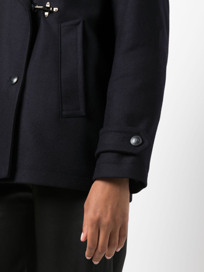 Shop Fay Gancio Double-breasted Peacoat In Blue