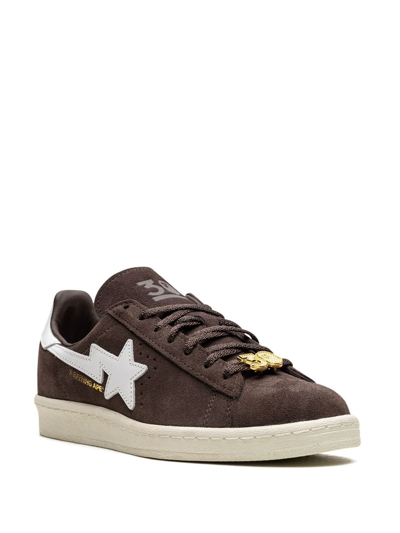 Shop Adidas Originals X Bape Campus 80s "brown" Sneakers