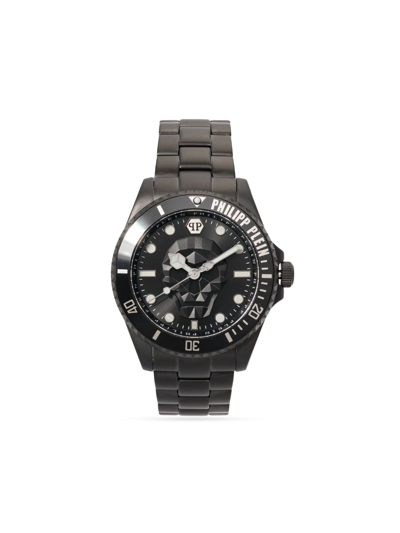 Shop Timex The $kull Diver 44 Mm In Black