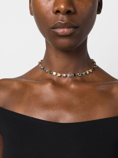 Swarovski Stilla Mixed-crystals Necklace In Gold