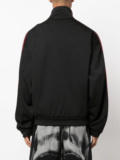 44 Label Group Logo-trim Zip-fastening Jacket In Black