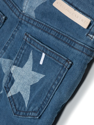 Shop Stella Mccartney Star-print Straight-leg Jeans In Blue