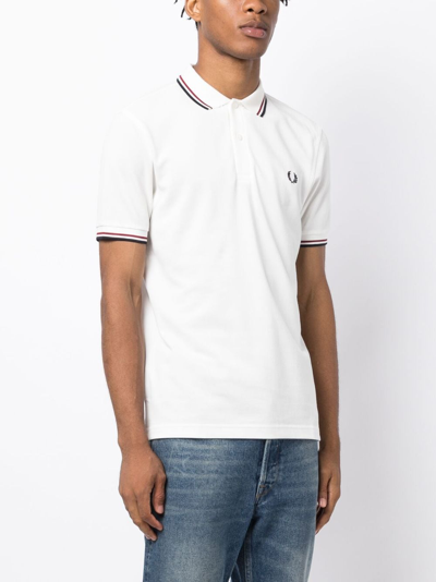 Fred Perry Polo With Logo In White