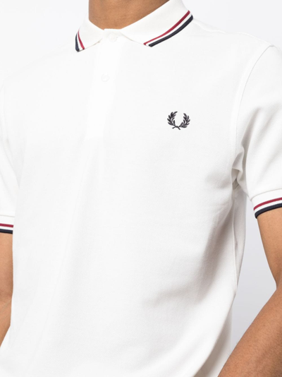 Fred Perry Polo With Logo In White