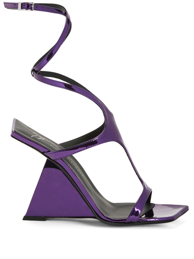 Shop Giuseppe Zanotti Tutankamon 105mm Sandals In Purple