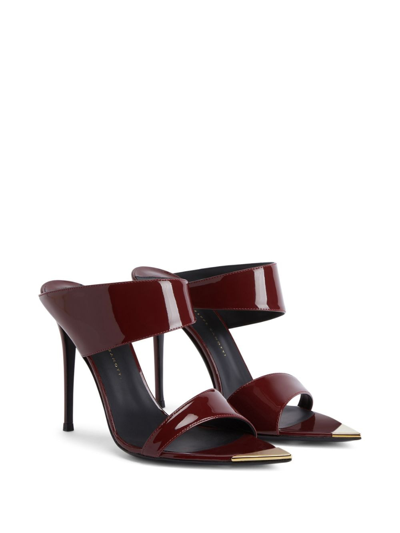 Shop Giuseppe Zanotti Intriigo Allure 90mm Leather Mules In Brown