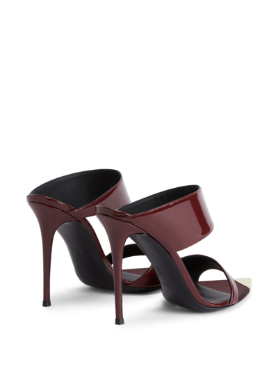 Shop Giuseppe Zanotti Intriigo Allure 90mm Leather Mules In Brown