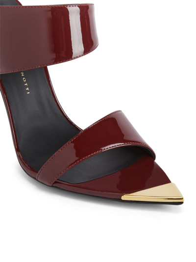 Shop Giuseppe Zanotti Intriigo Allure 90mm Leather Mules In Brown