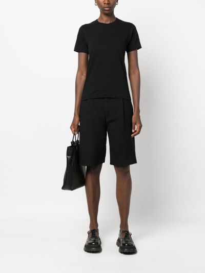 Comme Des Garçons Play Logo Detailed Crewneck T-shirt In Black