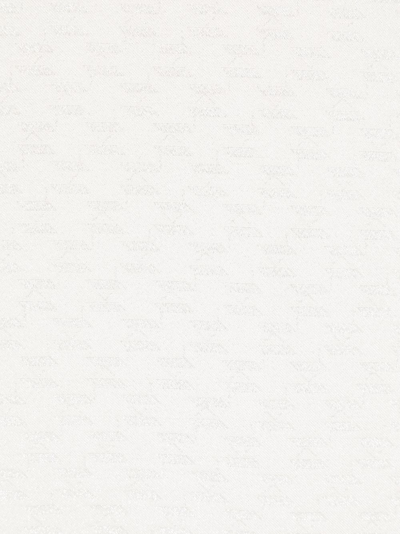 Karl Lagerfeld Monogram-pattern Frayed Scarf In White
