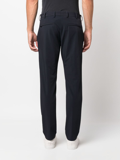 Shop Pt Torino Straight-leg Tailored Trousers In Blue