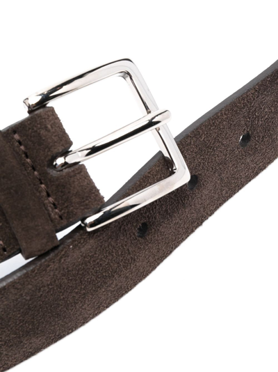 Orciani Buckle-fastening Suede Belt In Brown