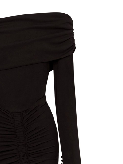 Shop Nicholas Ascha Long-sleeve Dress In Black