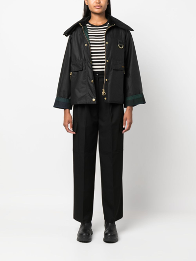 Barbour Catton Corduroy-collar Jacket In Black