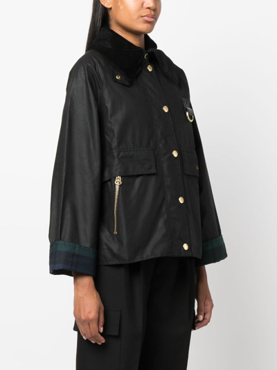 Barbour Catton Corduroy-collar Jacket In Black