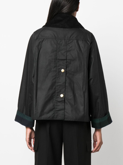 Barbour Catton Corduroy-collar Jacket In Black