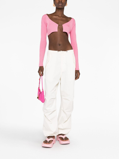 Shop Jacquemus La Maille Pralu Cardigan In Pink